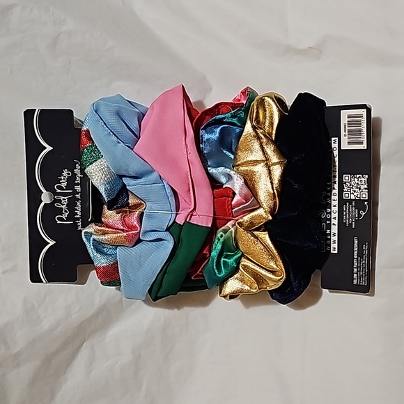 Packed Party Days of the Week Scrunchie Set in a Variety of Colors and Materials - Picture 2 of 6